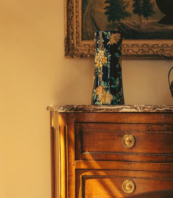 Vase fleuri au Château Rauzan-Ségla